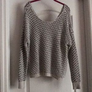 Victoria’s Secret gray and white knitted sweater